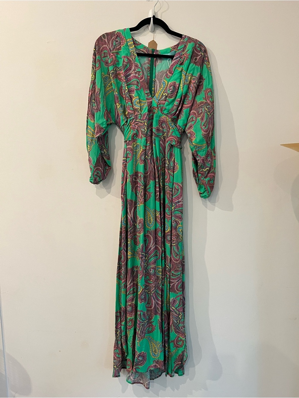 Melissa Odabash Green Paisley Wrap Maxi Dress